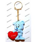 SCHLEICH beeldje blauwe teddybeer sleutelring hart liefde