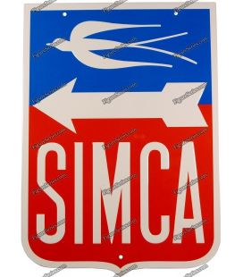 Placa de metal de folha logotipo automóvel SIMCA francesa