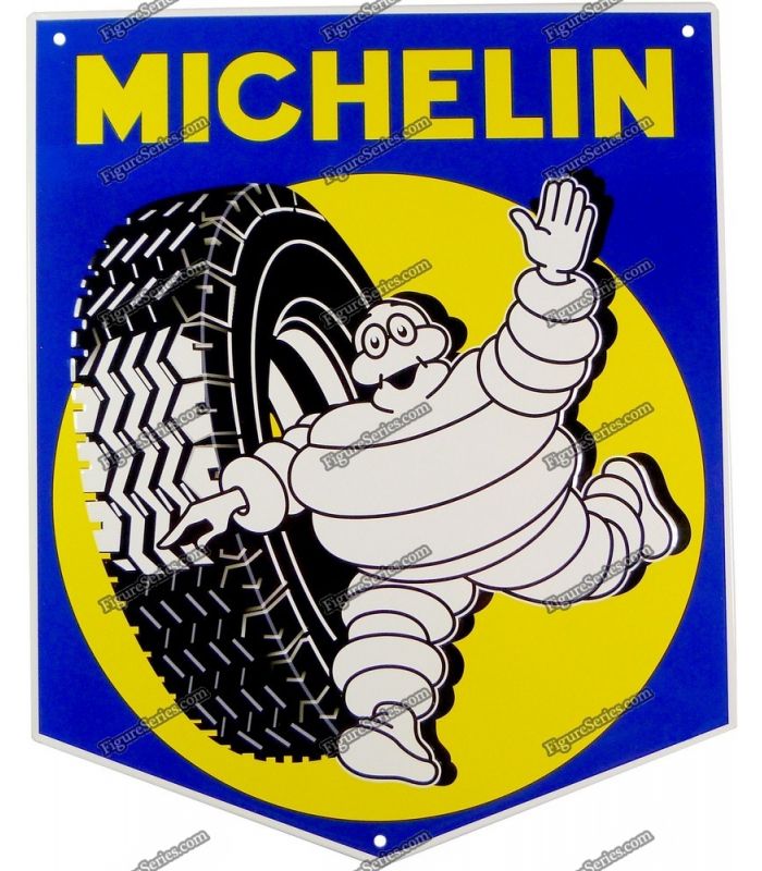 Platte Metallplatte Logo Reifen Bibendum Werbung Michelin Alten Pub