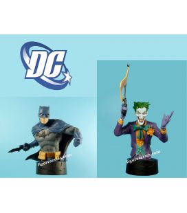 Lote 2 bustos em BATMAN e a CORINGA DC Comics estatuetas resina